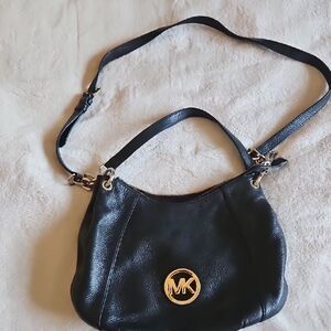 Michael Kors Black Leather Shoulder Bag